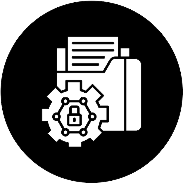 Vectorontwerp Controle over informatie Icon Style