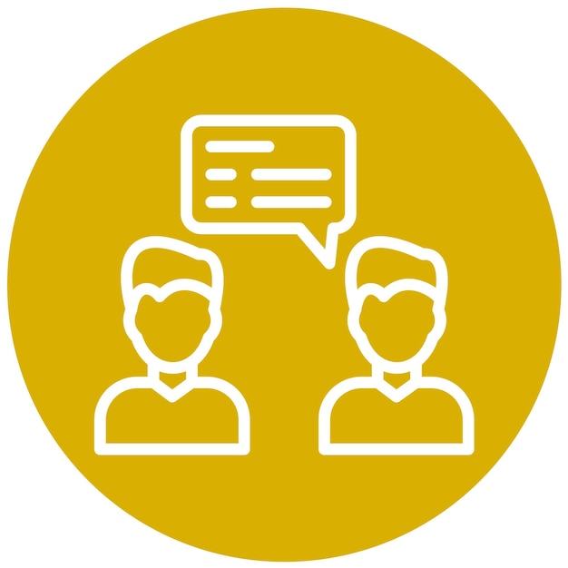 Vectorontwerp Conversatie Icon Stijl
