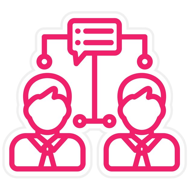 Vectorontwerp Conversation Hub Icon Style