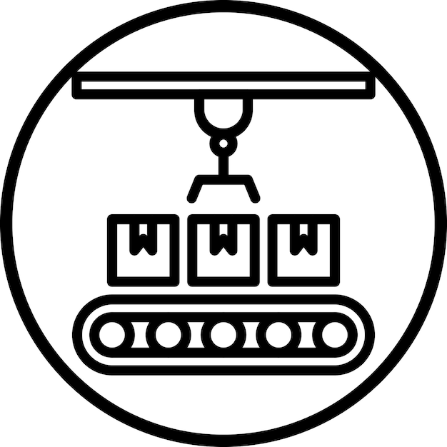Vectorontwerp Conveyor Robot Icon Style
