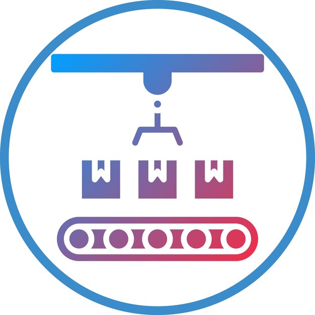 Vectorontwerp Conveyor Robot Icon Style