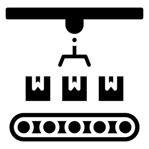 Vectorontwerp Conveyor Robot Icon Style