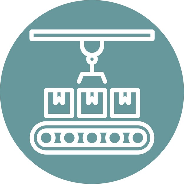 Vectorontwerp Conveyor Robot Icon Style