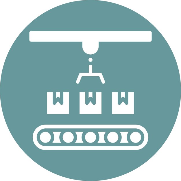 Vectorontwerp Conveyor Robot Icon Style