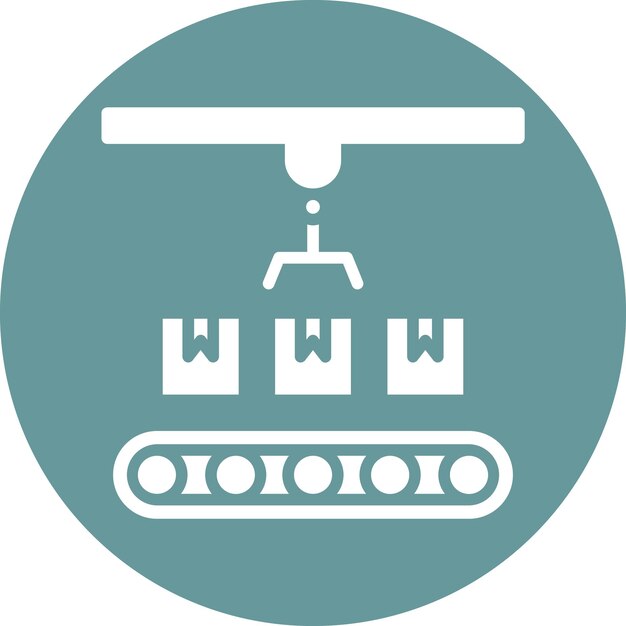 Vectorontwerp Conveyor Robot Icon Style