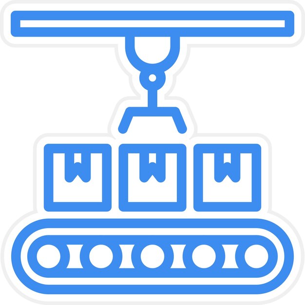 Vectorontwerp Conveyor Robot Icon Style