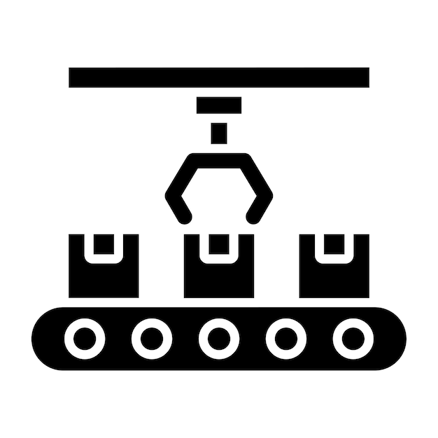 Vectorontwerp Conveyor Robot Icon Style