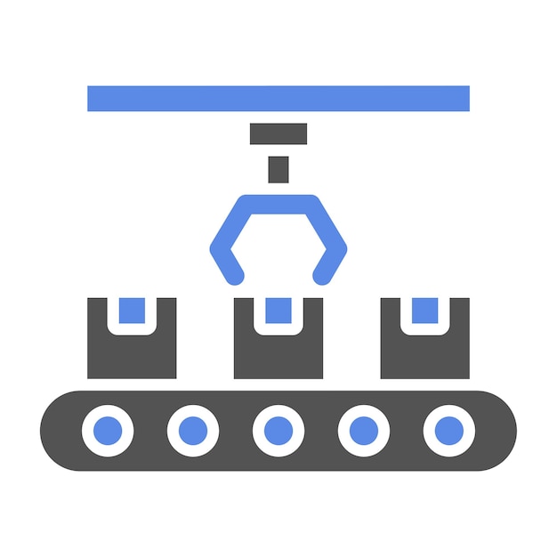 Vectorontwerp Conveyor Robot Icon Style