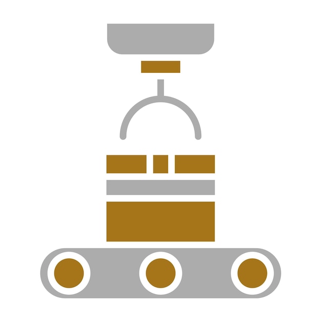 Vectorontwerp Conveyor Robot Icon Style