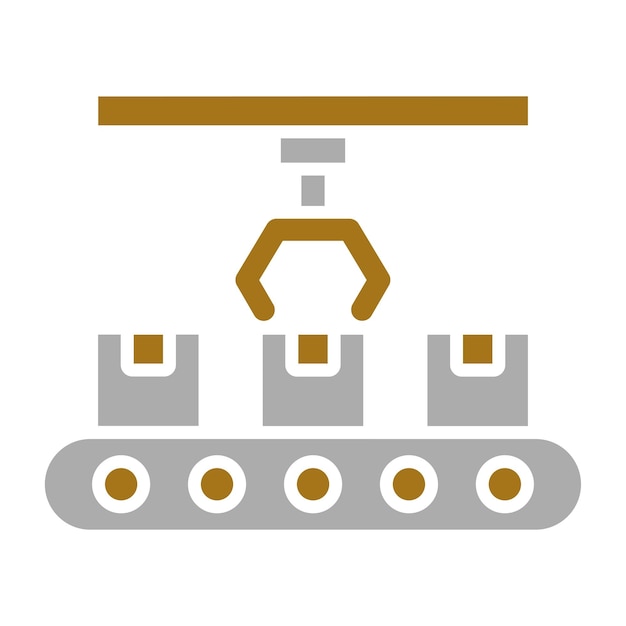Vectorontwerp Conveyor Robot Icon Style
