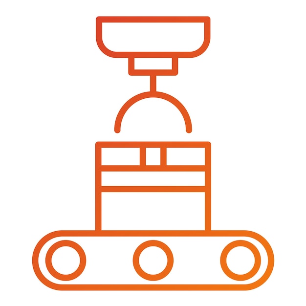 Vectorontwerp Conveyor Robot Icon Style