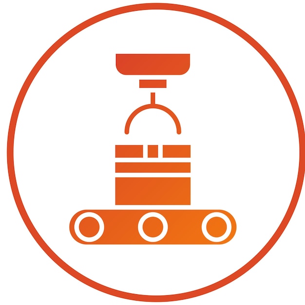 Vectorontwerp Conveyor Robot Icon Style