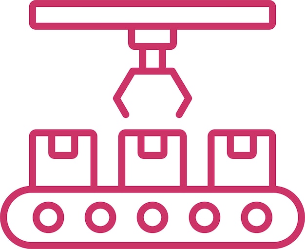Vectorontwerp Conveyor Robot Icon Style