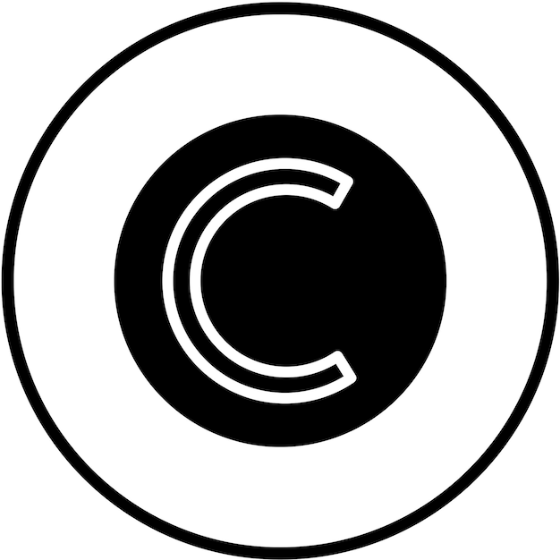 Vectorontwerp Copyright Icon Style