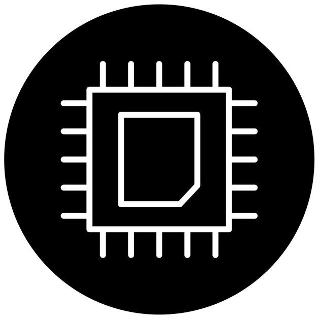Vectorontwerp CPU Block Icon Style