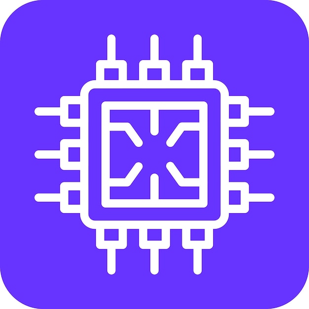 Vectorontwerp CPU Icon Style