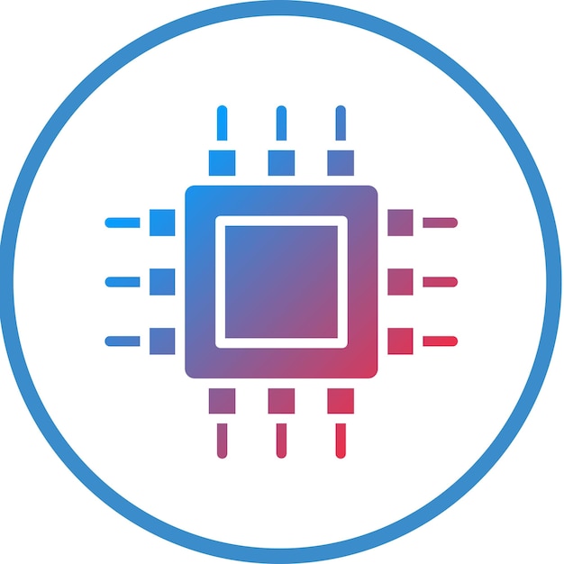 Vectorontwerp CPU Icon Style