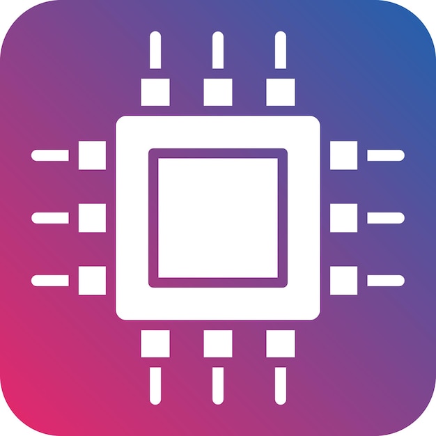 Vectorontwerp CPU Icon Style