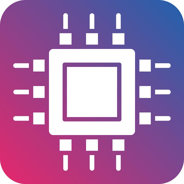 Vector vectorontwerp cpu icon style