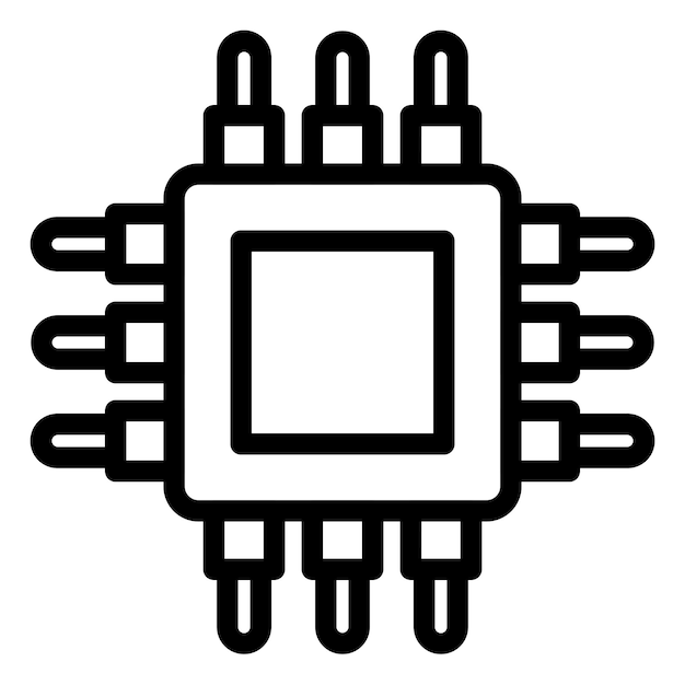 Vectorontwerp CPU Icon Style