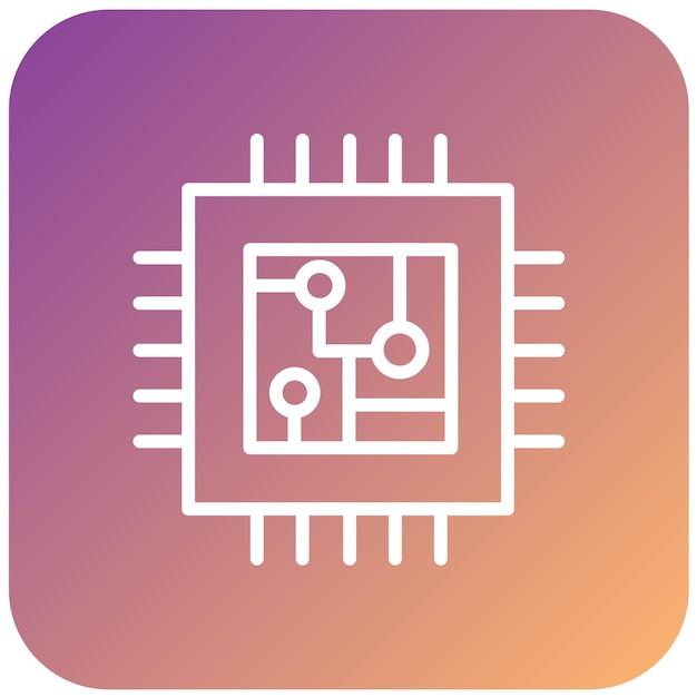 Vectorontwerp CPU Icon Style