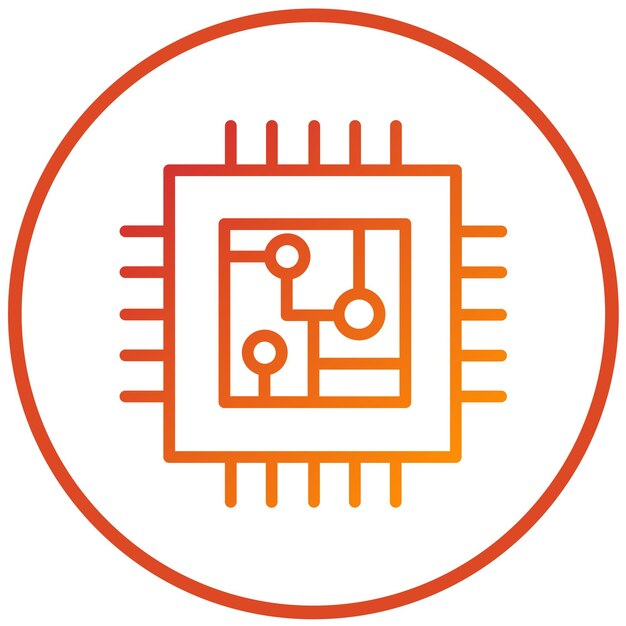 Vectorontwerp CPU Icon Style