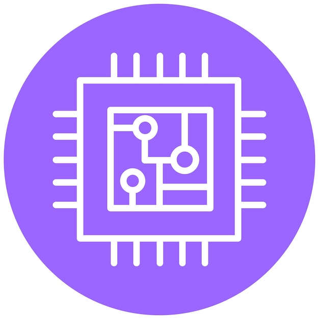 Vectorontwerp CPU Icon Style