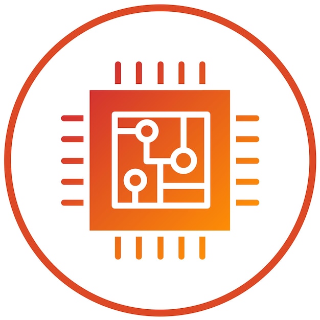 Vectorontwerp CPU Icon Style