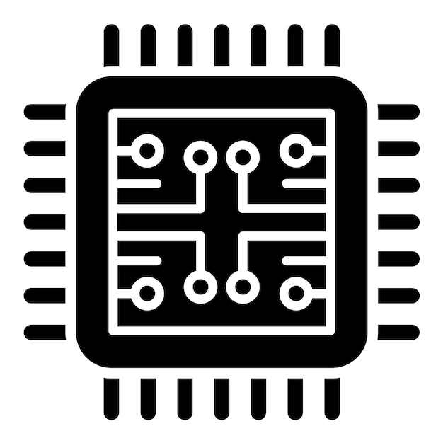 Vectorontwerp CPU Icon Style