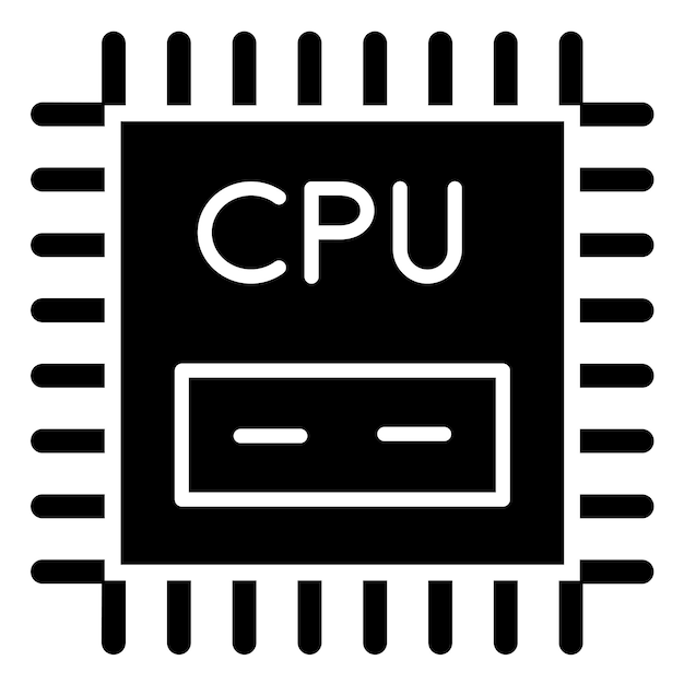 Vectorontwerp CPU Icon Style