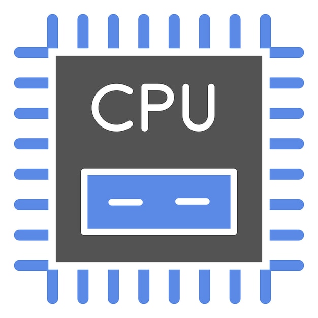 Vectorontwerp CPU Icon Style