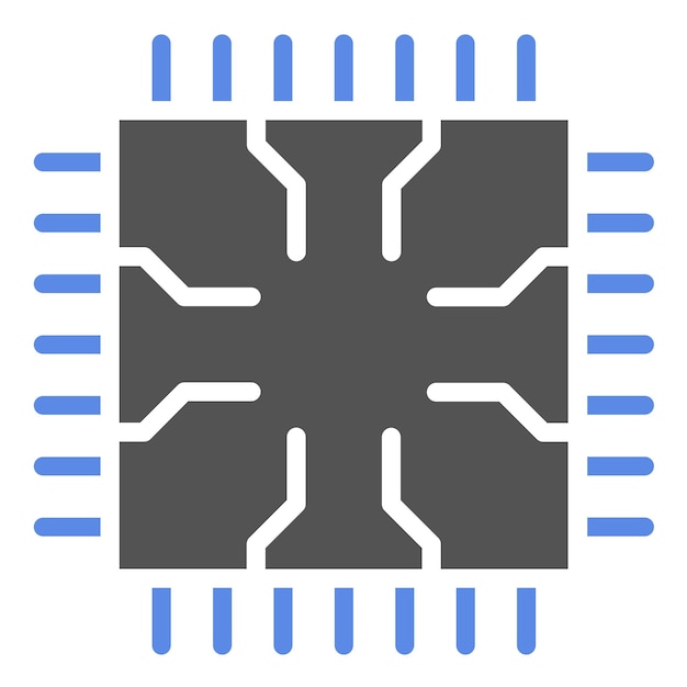 Vectorontwerp CPU Icon Style