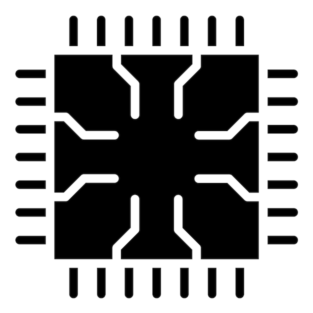 Vectorontwerp CPU Icon Style