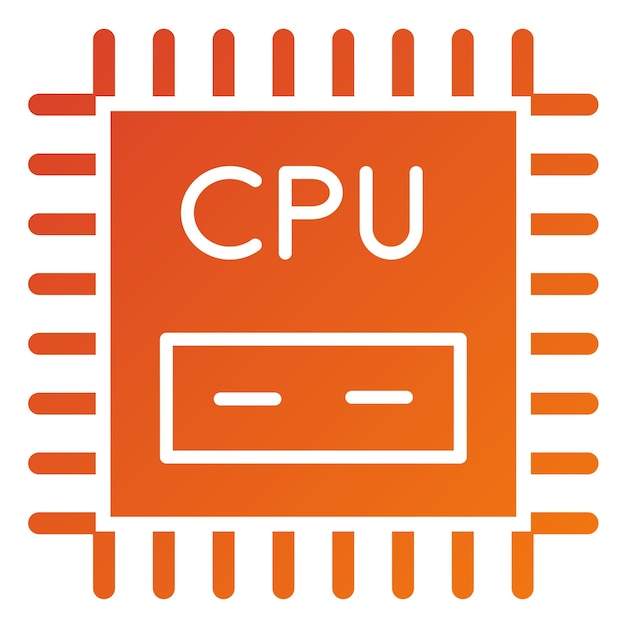 Vectorontwerp CPU Icon Style