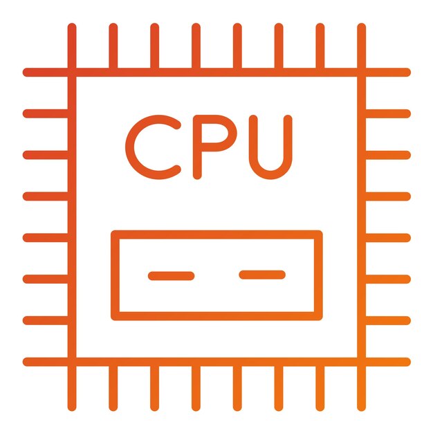 Vectorontwerp CPU Icon Style