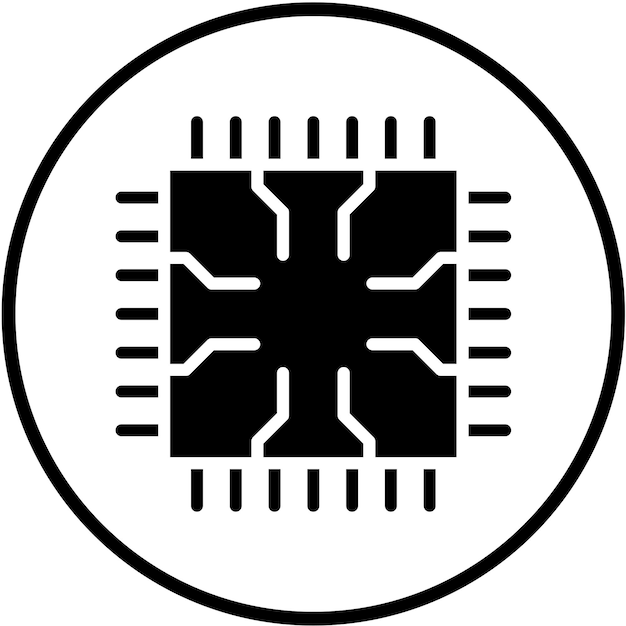 Vectorontwerp CPU Icon Style