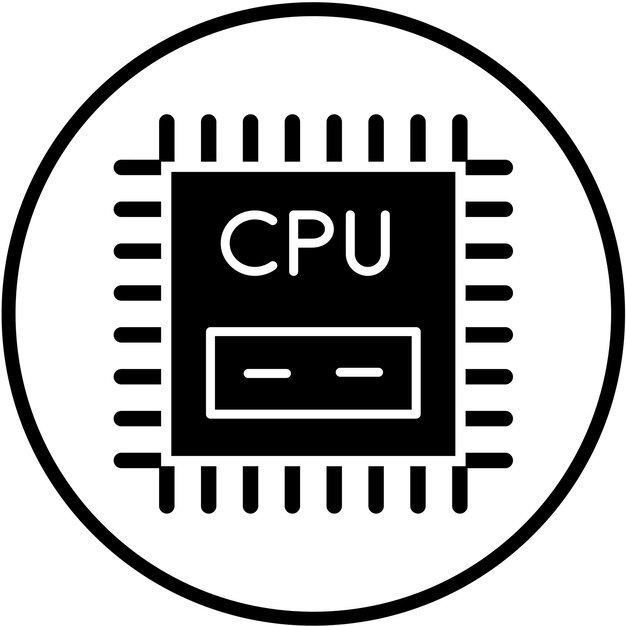 Vectorontwerp CPU Icon Style