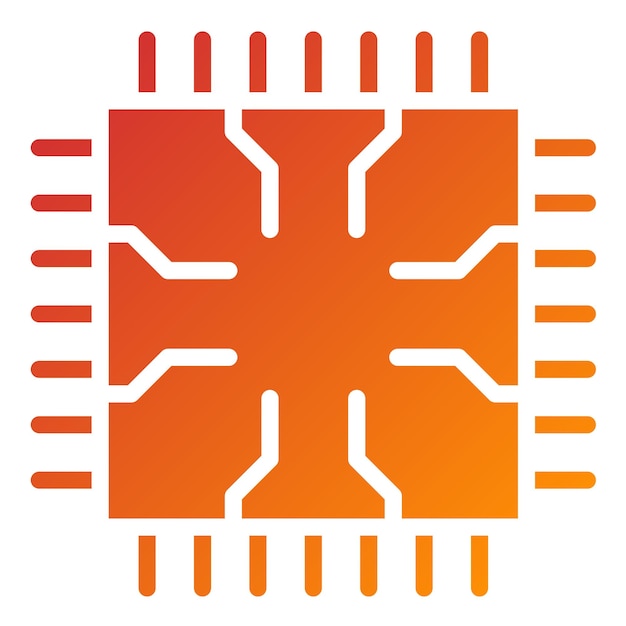 Vectorontwerp CPU Icon Style