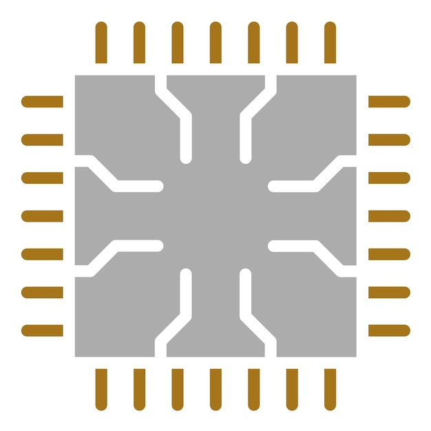 Vectorontwerp CPU Icon Style