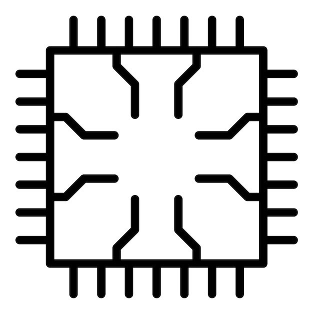 Vectorontwerp CPU Icon Style