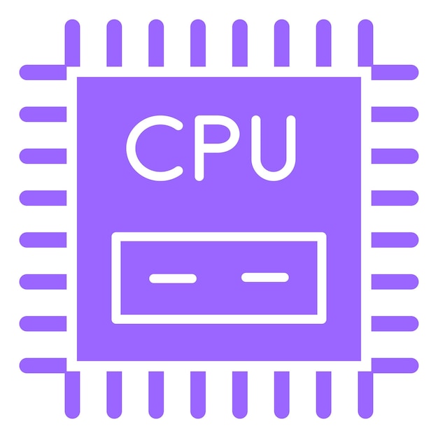 Vectorontwerp CPU Icon Style