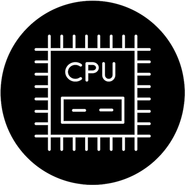 Vectorontwerp CPU Icon Style