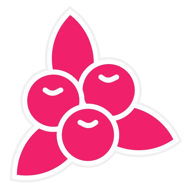 Vectorontwerp Cranberry Craze Icon Stijl