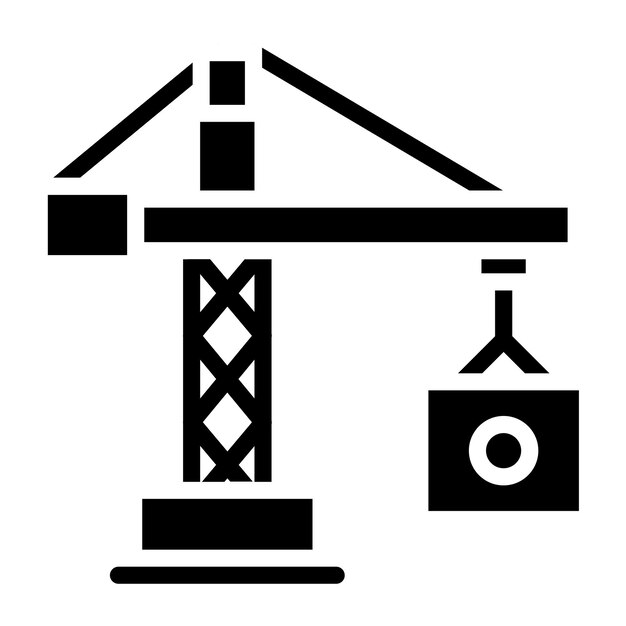 Vectorontwerp Crane Icon Style