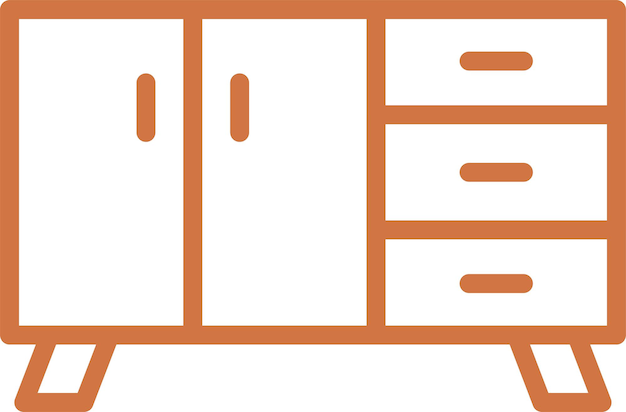 Vectorontwerp Credenza Icon Stijl