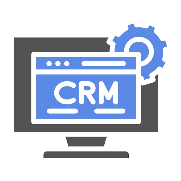 Vectorontwerp CRM Icon Style