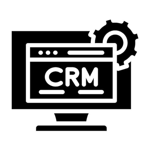 Vectorontwerp CRM Icon Style
