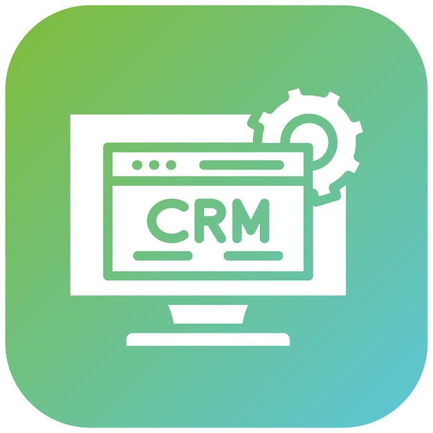 Vectorontwerp CRM Icon Style