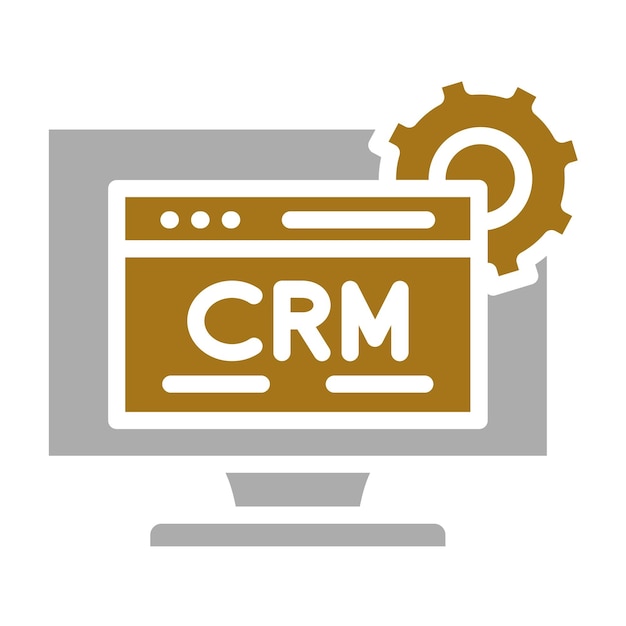Vectorontwerp CRM Icon Style