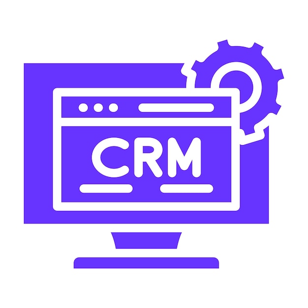 Vectorontwerp CRM Icon Style